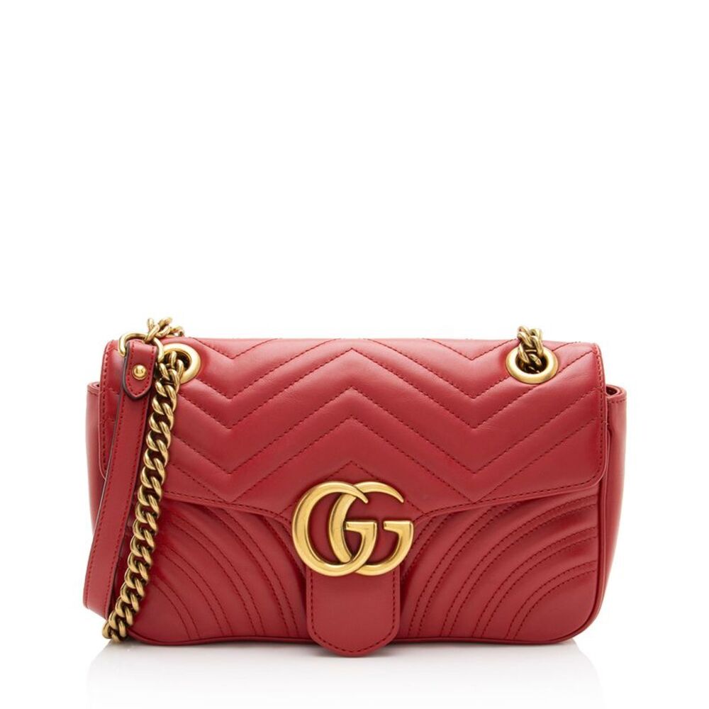 Gucci Matelasse Leather GG Marmont Medium Flap Bag